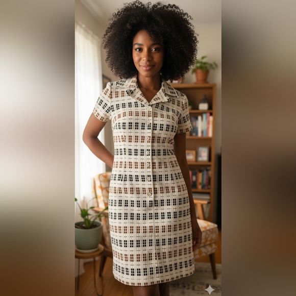 Bleeker Street Dresses & Skirts - Bleeker Street Vintage Women’s Plaid Collard Dress